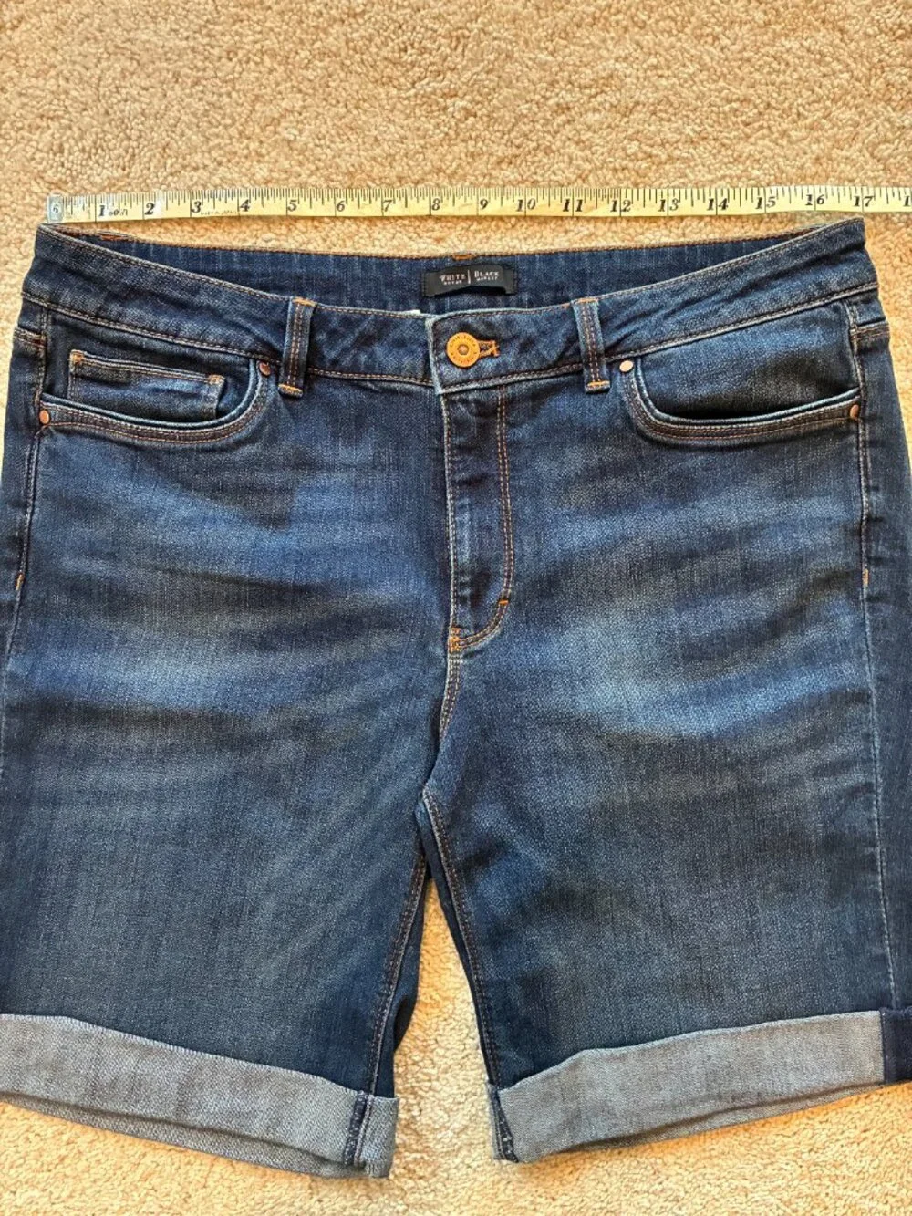 NWT White House Black Market Bermuda Jean Cuffed Shorts - Picture 6 of 8